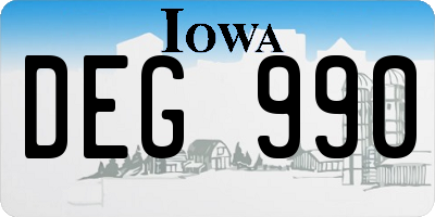 IA license plate DEG990