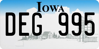 IA license plate DEG995