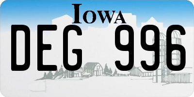 IA license plate DEG996