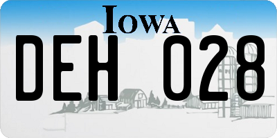 IA license plate DEH028