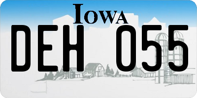 IA license plate DEH055