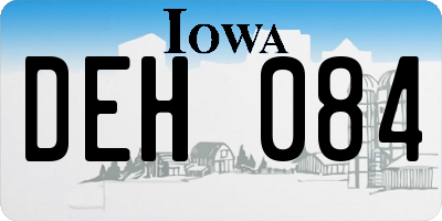 IA license plate DEH084