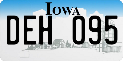 IA license plate DEH095