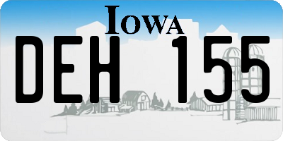 IA license plate DEH155