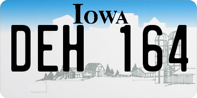 IA license plate DEH164