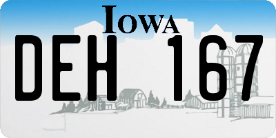 IA license plate DEH167