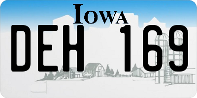 IA license plate DEH169