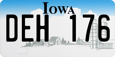 IA license plate DEH176