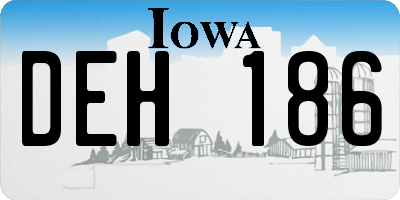IA license plate DEH186