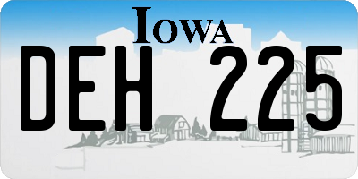 IA license plate DEH225