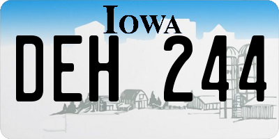IA license plate DEH244