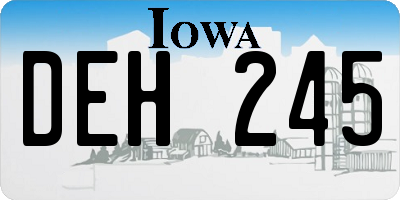 IA license plate DEH245