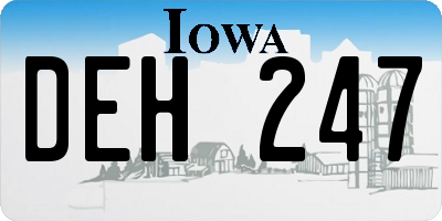 IA license plate DEH247