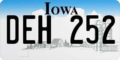 IA license plate DEH252