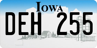 IA license plate DEH255