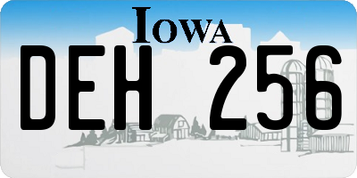 IA license plate DEH256