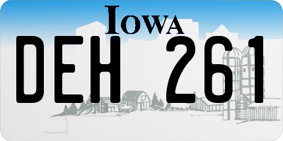 IA license plate DEH261