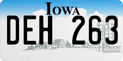 IA license plate DEH263