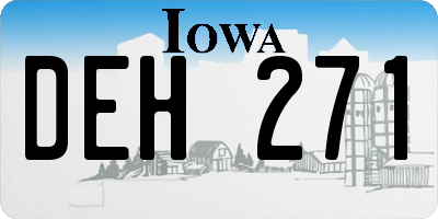 IA license plate DEH271