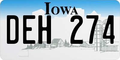 IA license plate DEH274