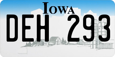 IA license plate DEH293