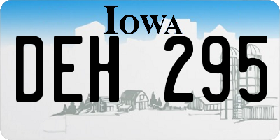 IA license plate DEH295
