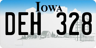 IA license plate DEH328