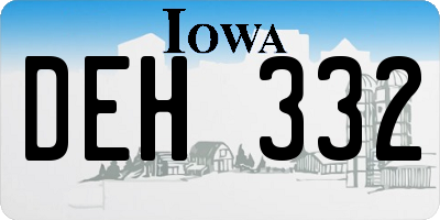 IA license plate DEH332