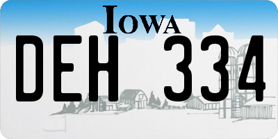 IA license plate DEH334