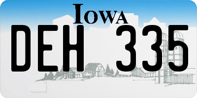 IA license plate DEH335