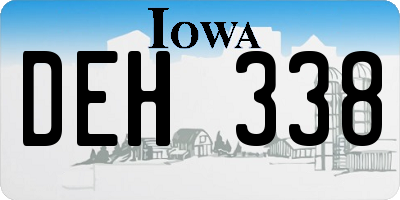 IA license plate DEH338
