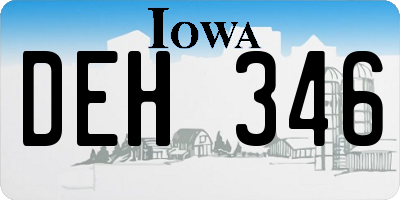 IA license plate DEH346