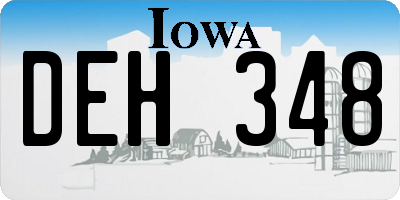 IA license plate DEH348