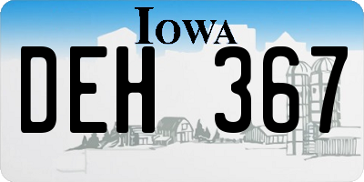 IA license plate DEH367
