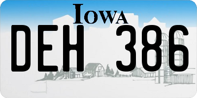 IA license plate DEH386