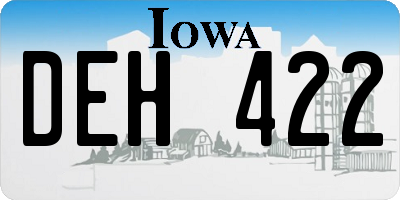IA license plate DEH422