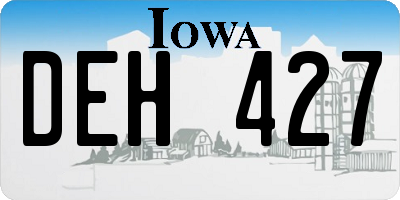 IA license plate DEH427