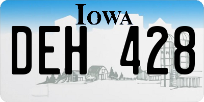 IA license plate DEH428