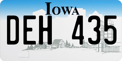 IA license plate DEH435