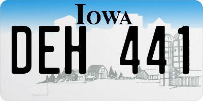 IA license plate DEH441