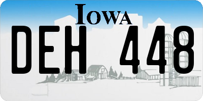 IA license plate DEH448