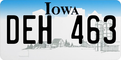 IA license plate DEH463