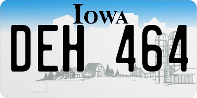 IA license plate DEH464