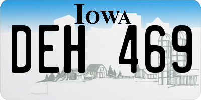 IA license plate DEH469