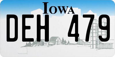 IA license plate DEH479