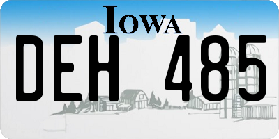 IA license plate DEH485