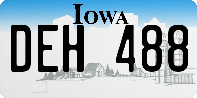 IA license plate DEH488
