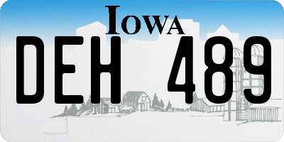 IA license plate DEH489