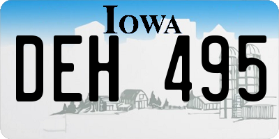 IA license plate DEH495