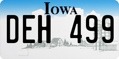 IA license plate DEH499